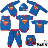 لباس نوزادی طرح سوپرمن تاپ لاین